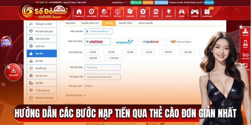 Hướng dẫn các bước nạp tiền qua thẻ cào đơn giản nhất